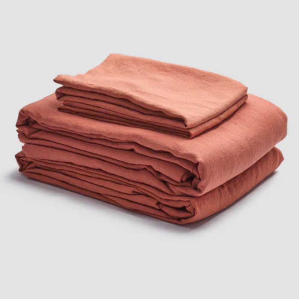 Piglet Linen Sheet Set